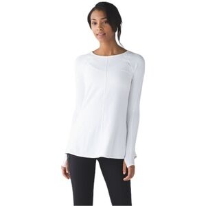 Lululemon White Making Moves Long Sleeve Top